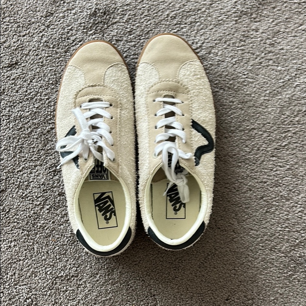Vans Off-White and Black Casual Sneakers